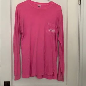 long sleeve pink shirt